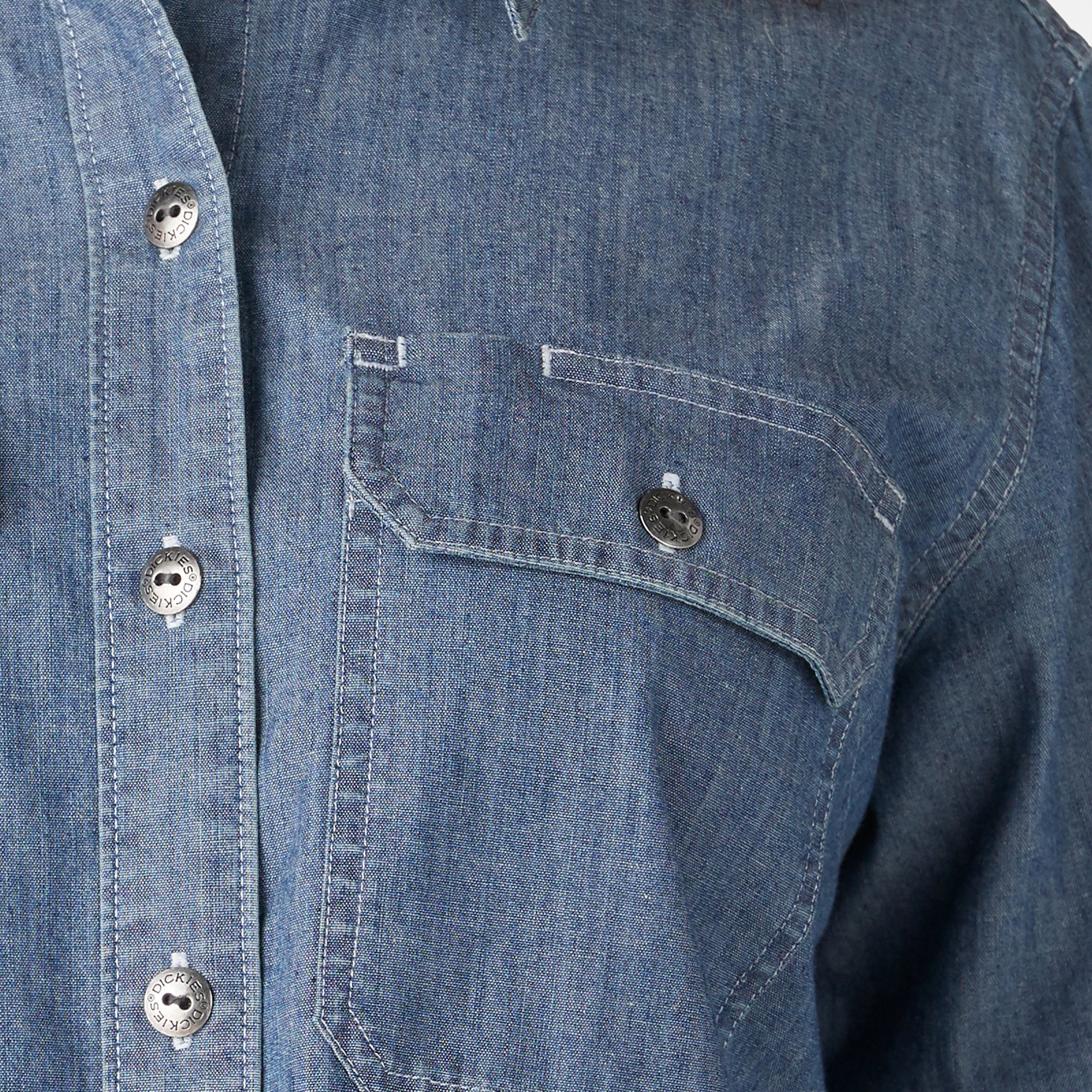 "Women's Chambray Roll-Tab Work Shirt"