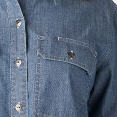 "Women's Chambray Roll-Tab Work Shirt"