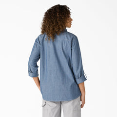 "Women's Chambray Roll-Tab Work Shirt"