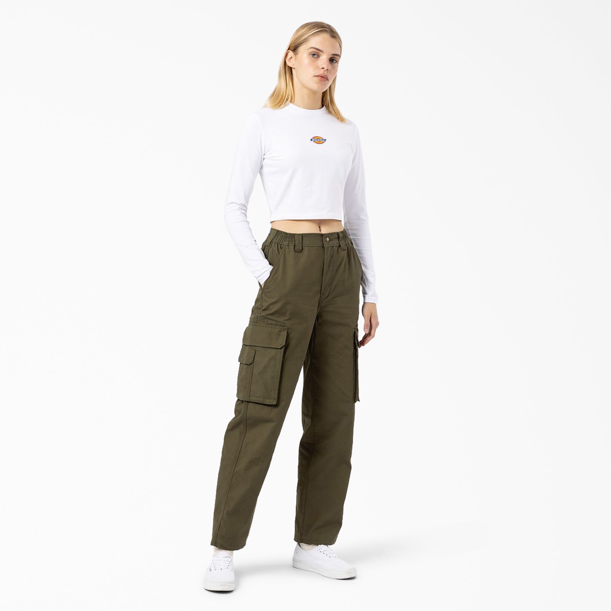 "Women's Maple Valley Logo Long Sleeve Cropped T-Shirt"