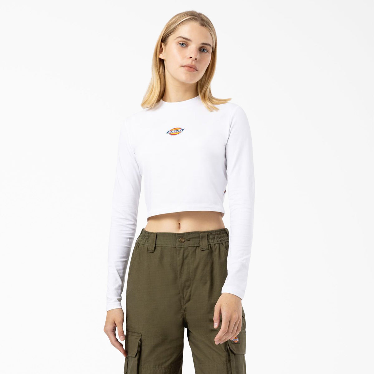 "Women's Maple Valley Logo Long Sleeve Cropped T-Shirt"