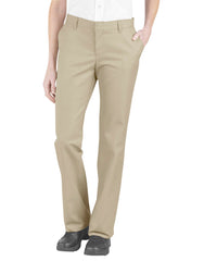 "Women's Relaxed Fit Flat Front Pants"