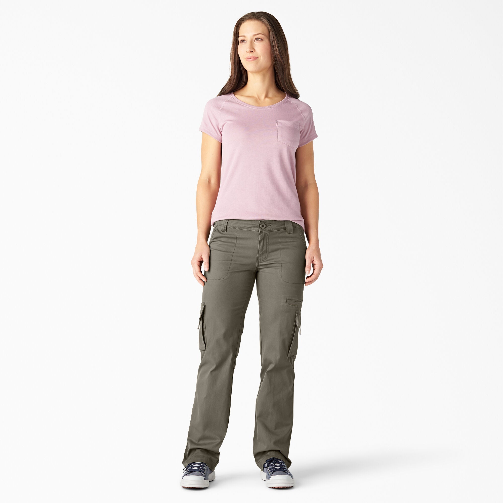 "Women's Relaxed Fit Straight Leg Cargo Pants"