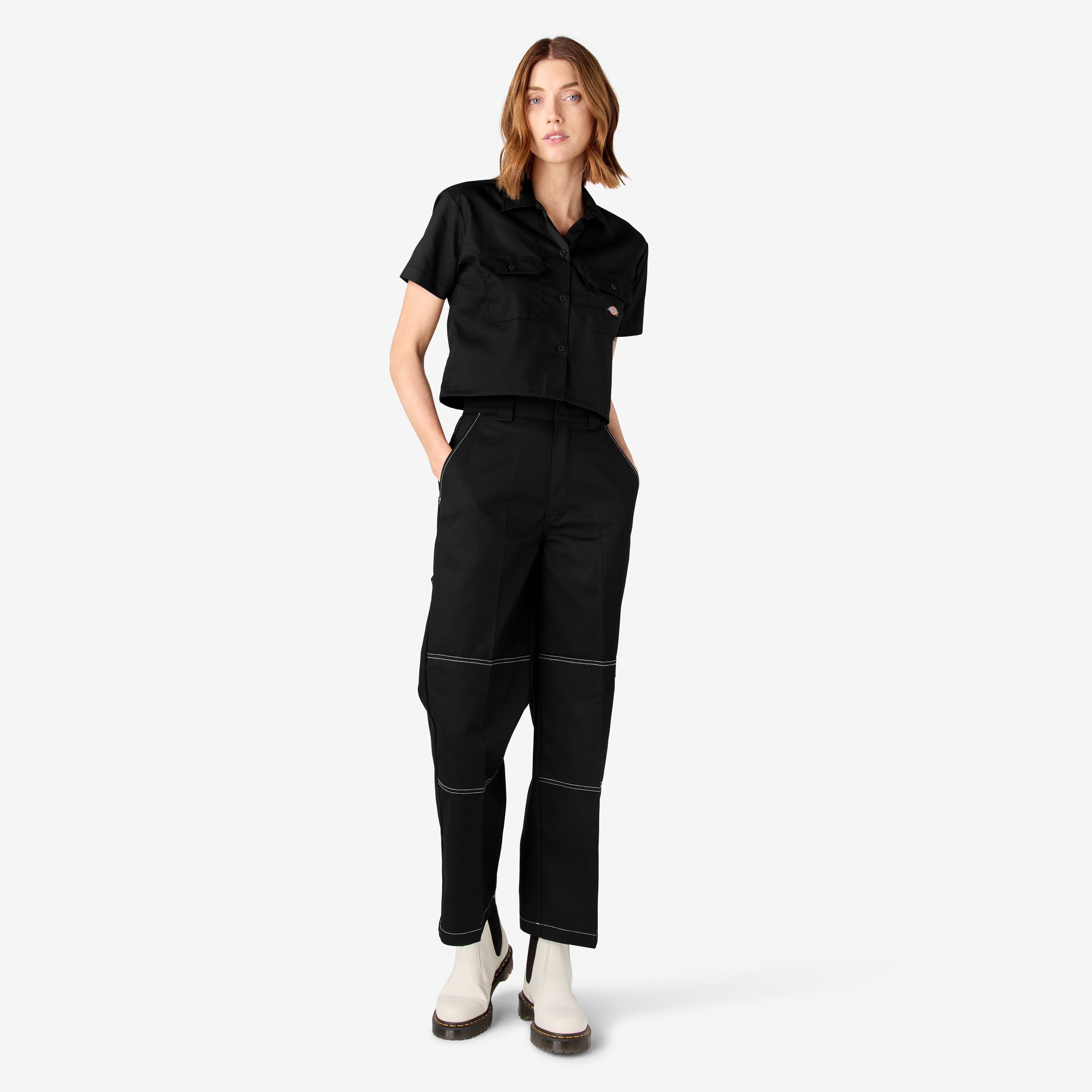 "Women's Relaxed Fit Double Knee Pants"