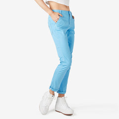 "Women's Slim Straight Fit Roll Hem Carpenter Pants"
