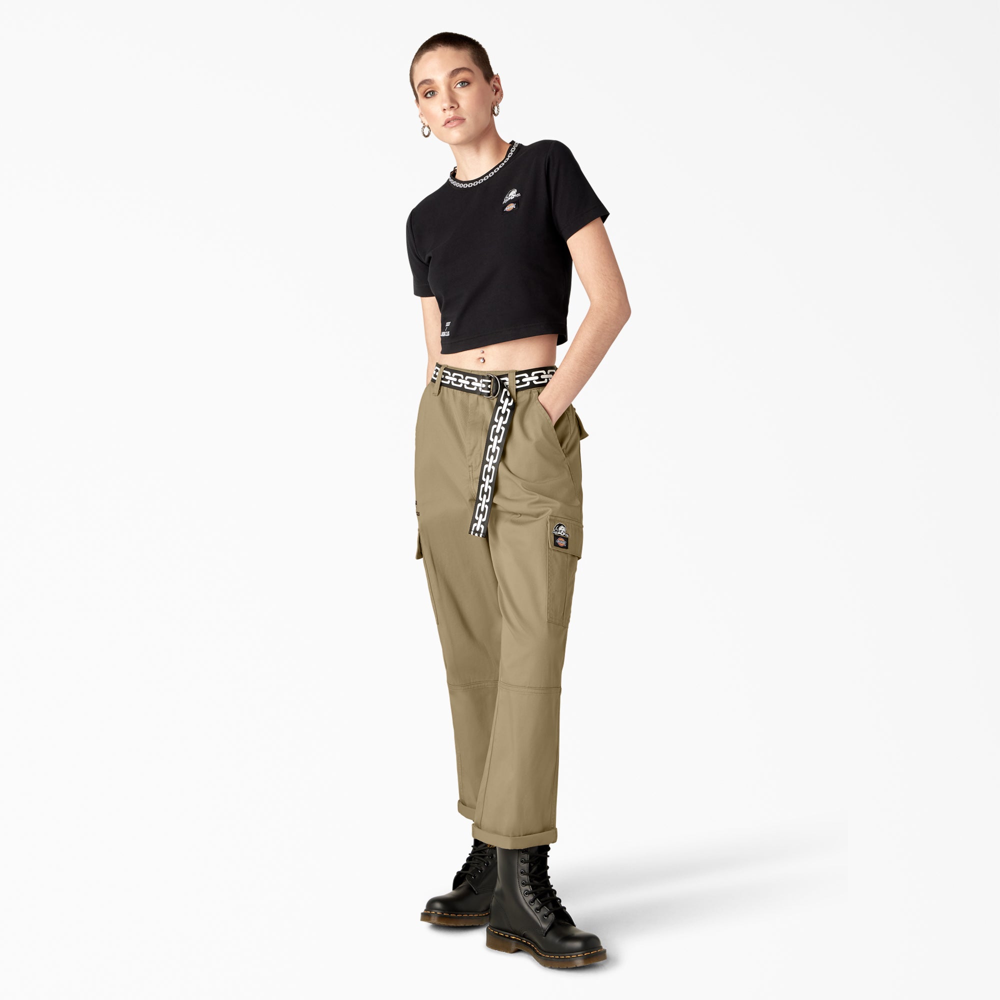 "Dickies x Lurking Class Women's Relaxed Fit Cropped Cargo Pants"