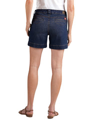 "Women's Relaxed Fit 5"" Stretch Denim Utility Shorts"