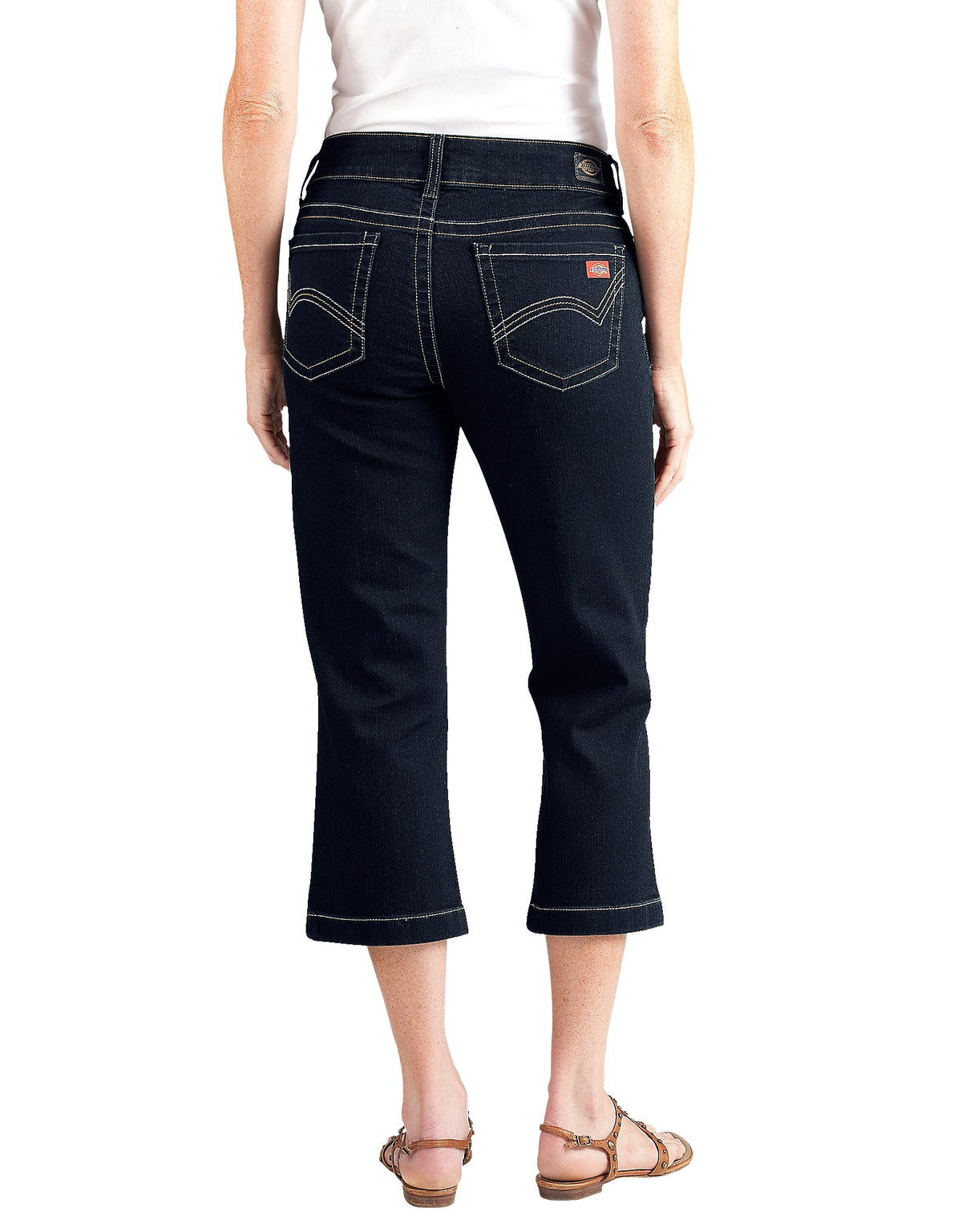 "Women's Relaxed Fit 23"" Stretch Denim 5-Pocket Capri"