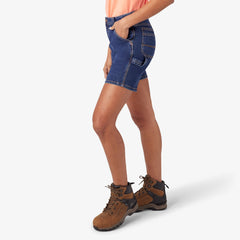 "Women's Relaxed Fit Denim Carpenter Shorts, 7"""