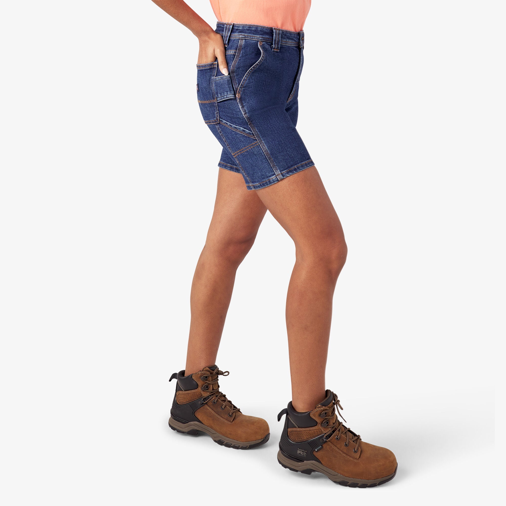 "Women's Relaxed Fit Denim Carpenter Shorts, 7"""