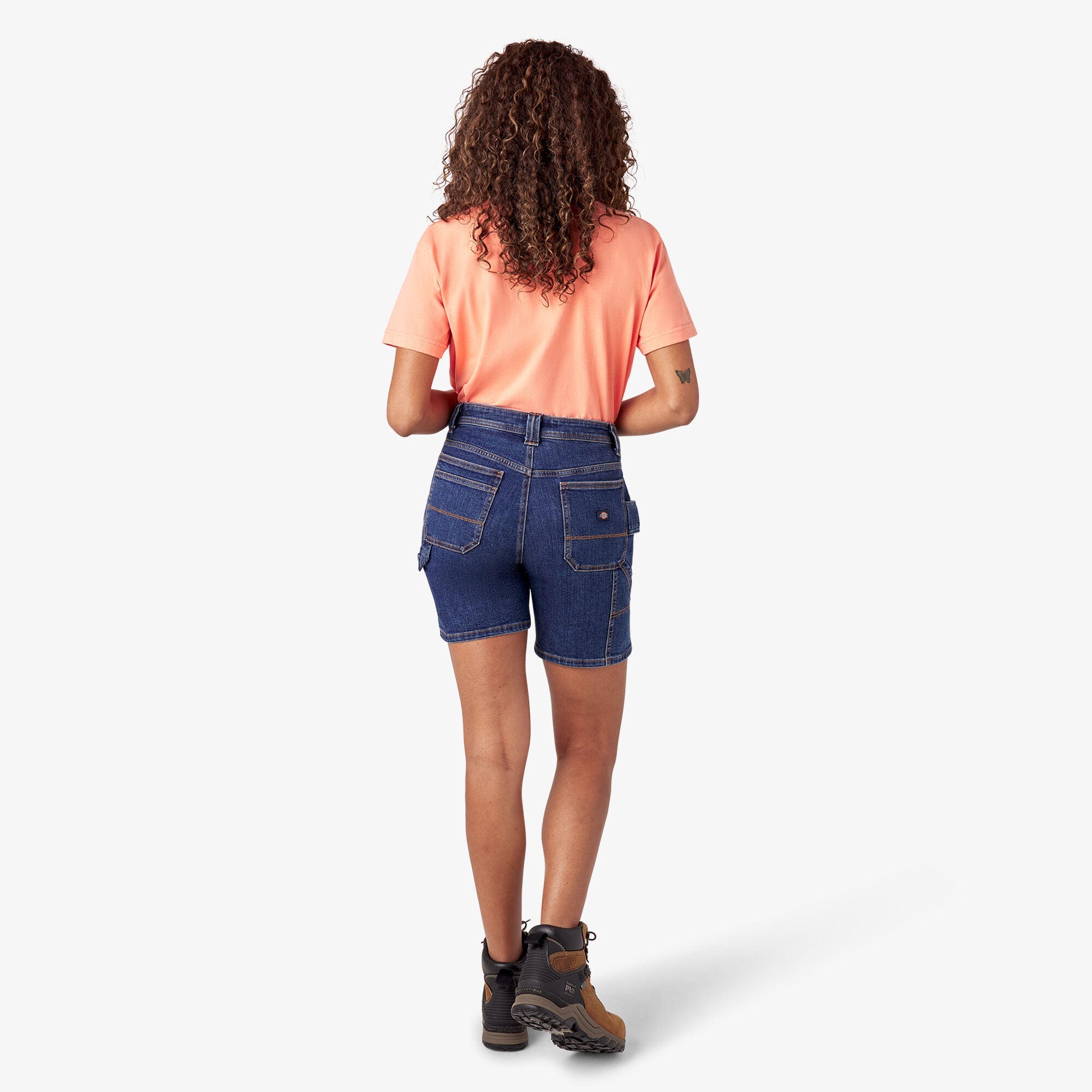 "Women's Relaxed Fit Denim Carpenter Shorts, 7"""