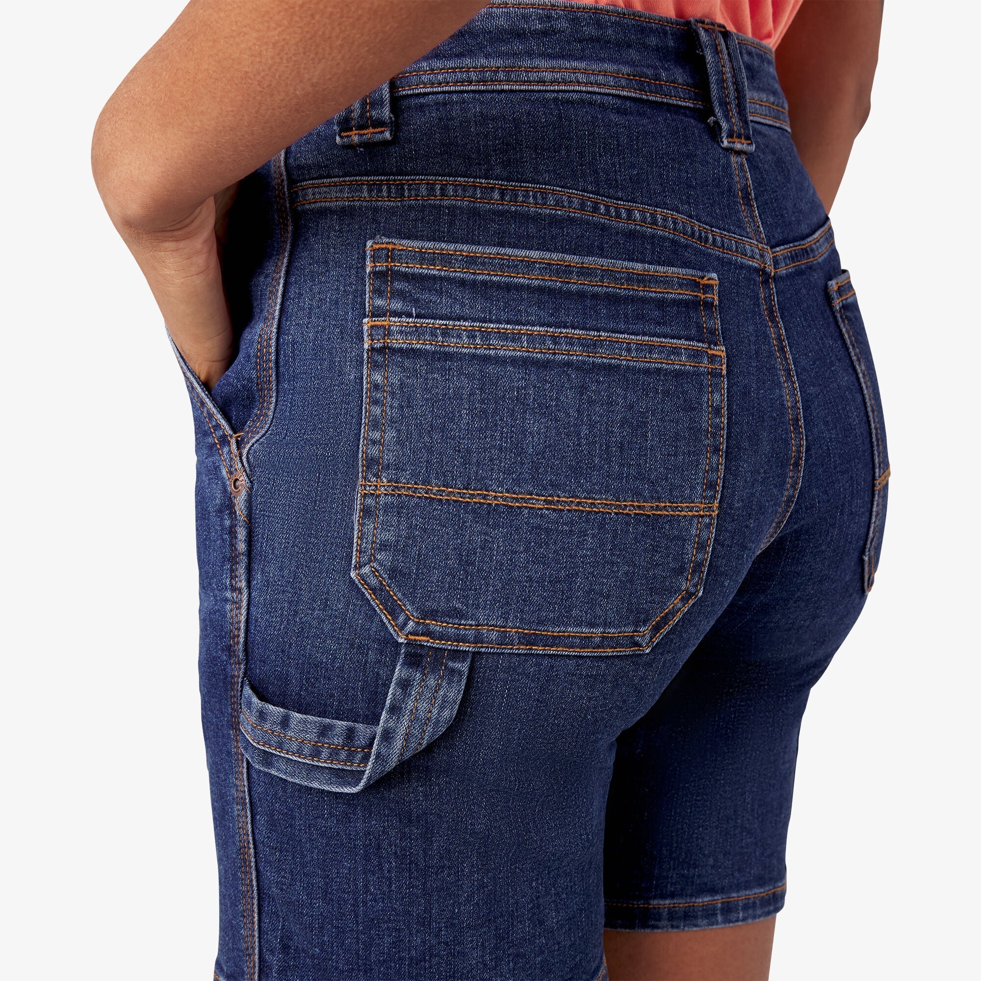 "Women's Relaxed Fit Denim Carpenter Shorts, 7"""