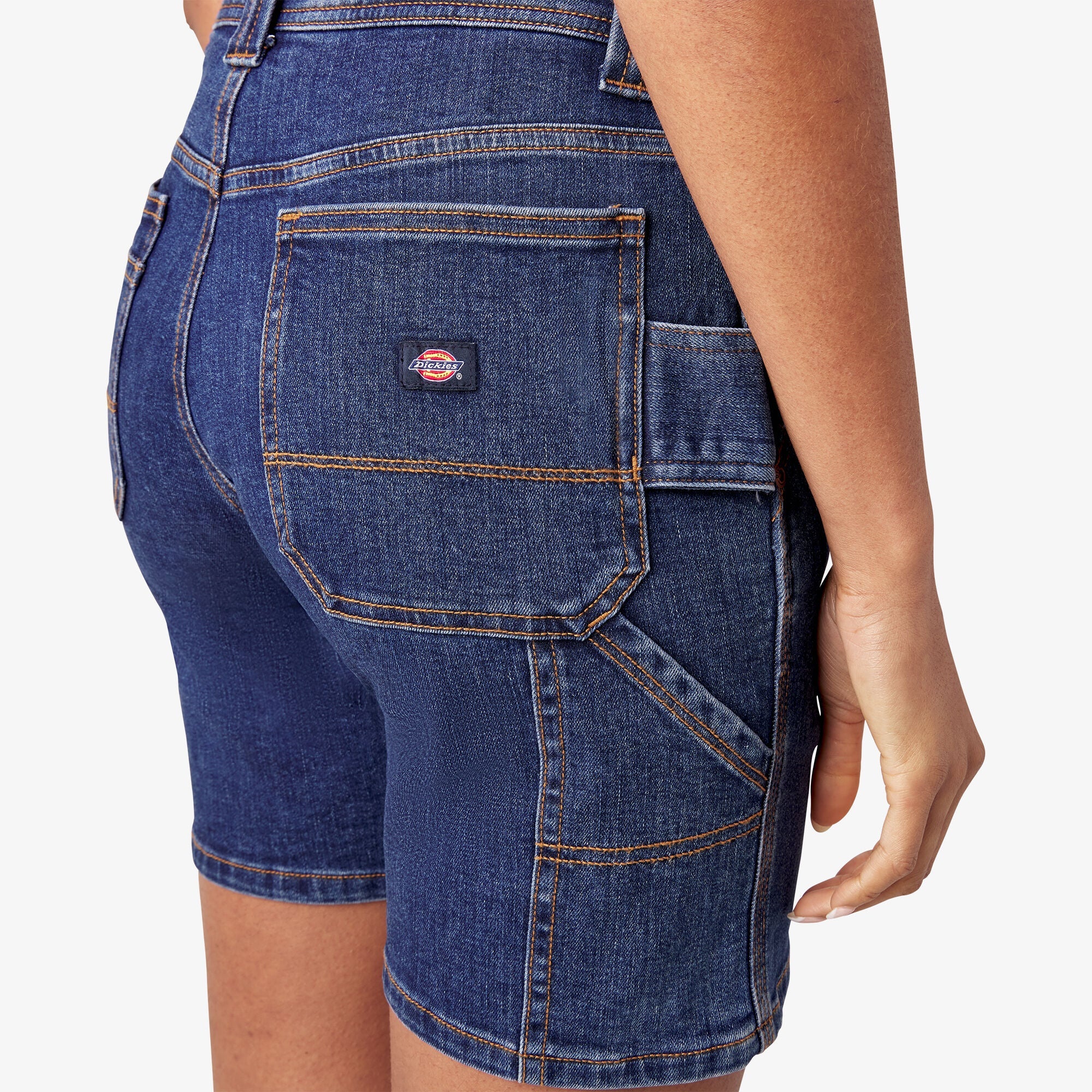 "Women's Relaxed Fit Denim Carpenter Shorts, 7"""