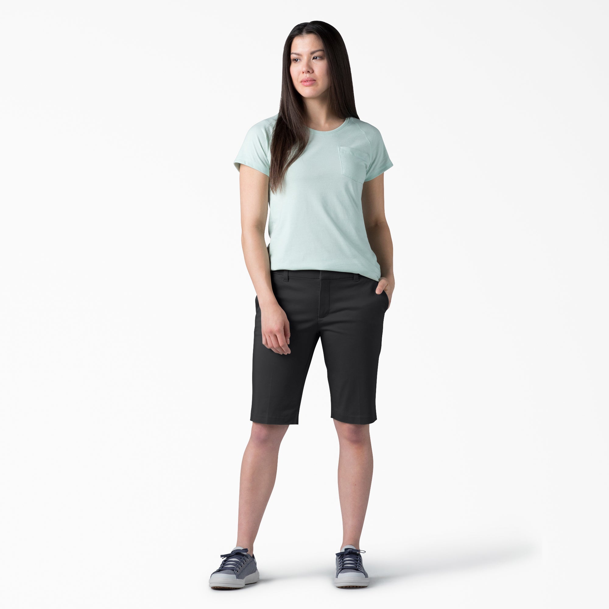 "Women's Perfect Shape Straight Fit Bermuda Shorts, 11"""