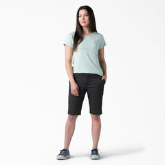 "Women's Perfect Shape Straight Fit Bermuda Shorts, 11"""