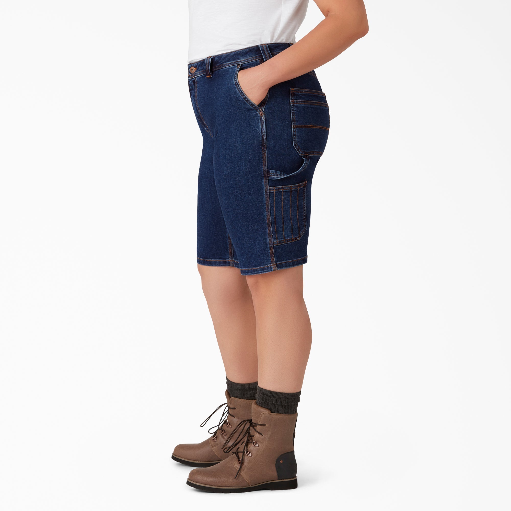 "Women's Plus Relaxed Fit Carpenter Shorts, 11"""