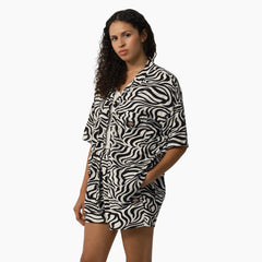 "Women's Zebra Print Work Shirt"