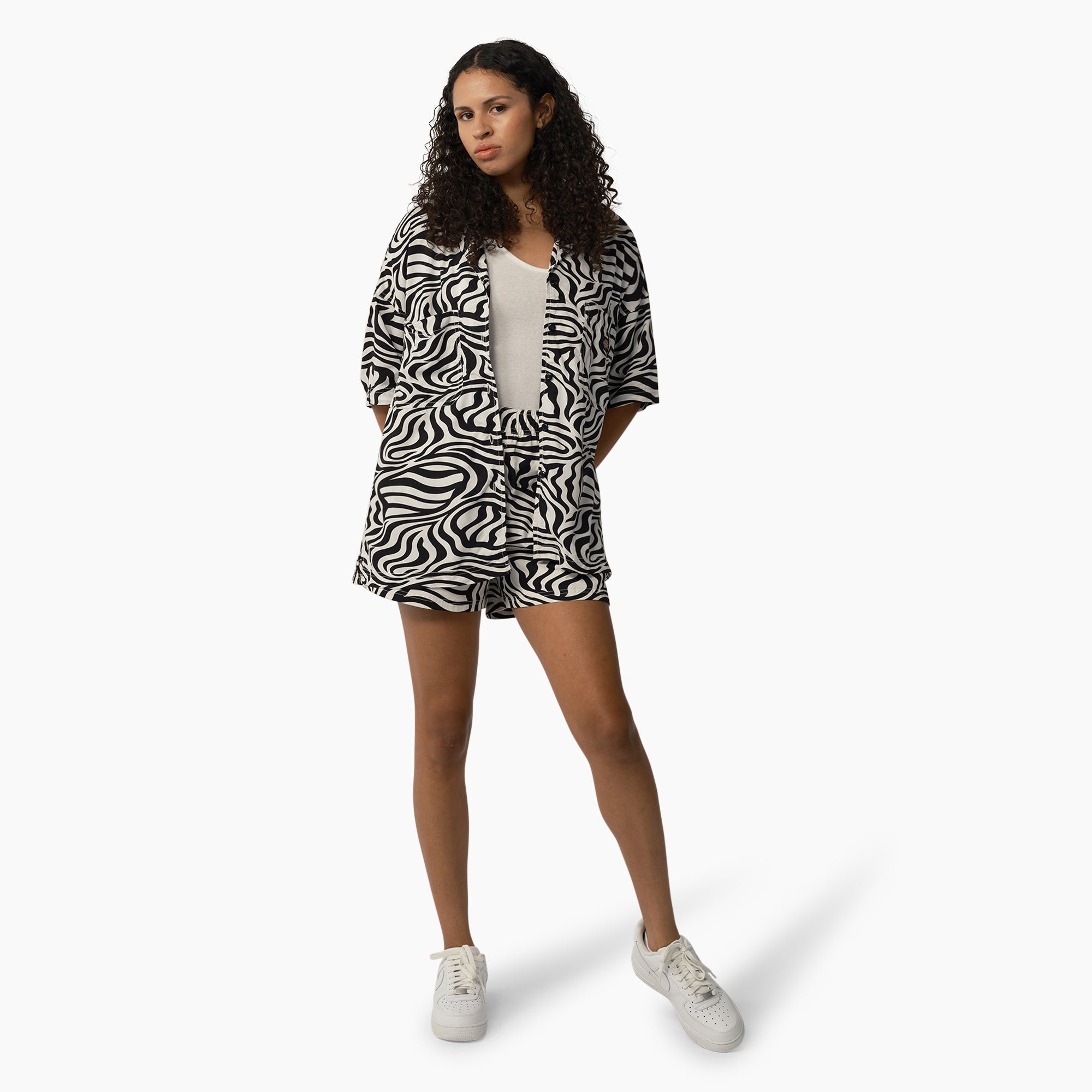 "Women's Zebra Print Work Shirt"