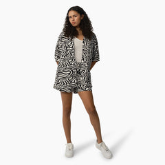 "Women's Zebra Print Work Shirt"