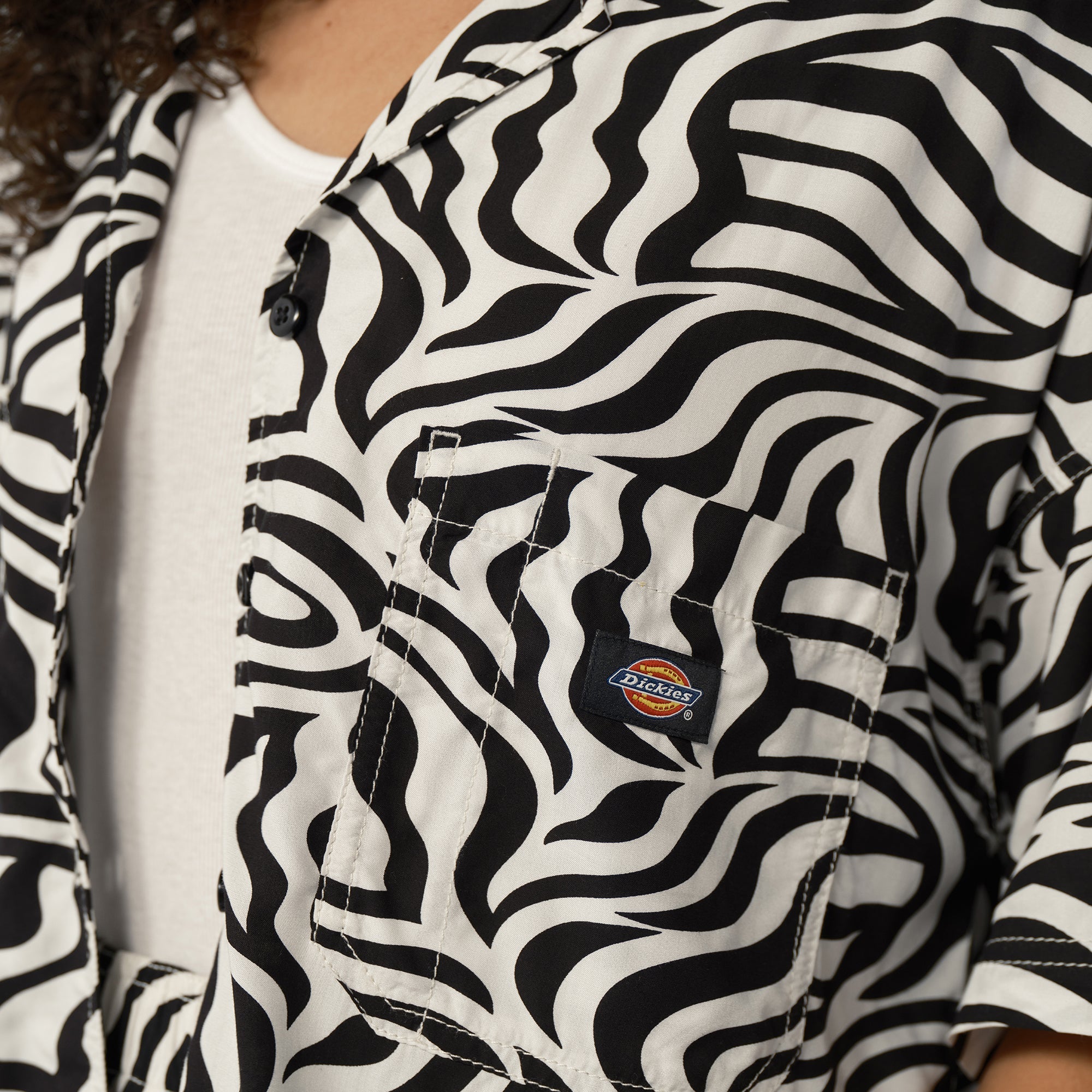 "Women's Zebra Print Work Shirt"