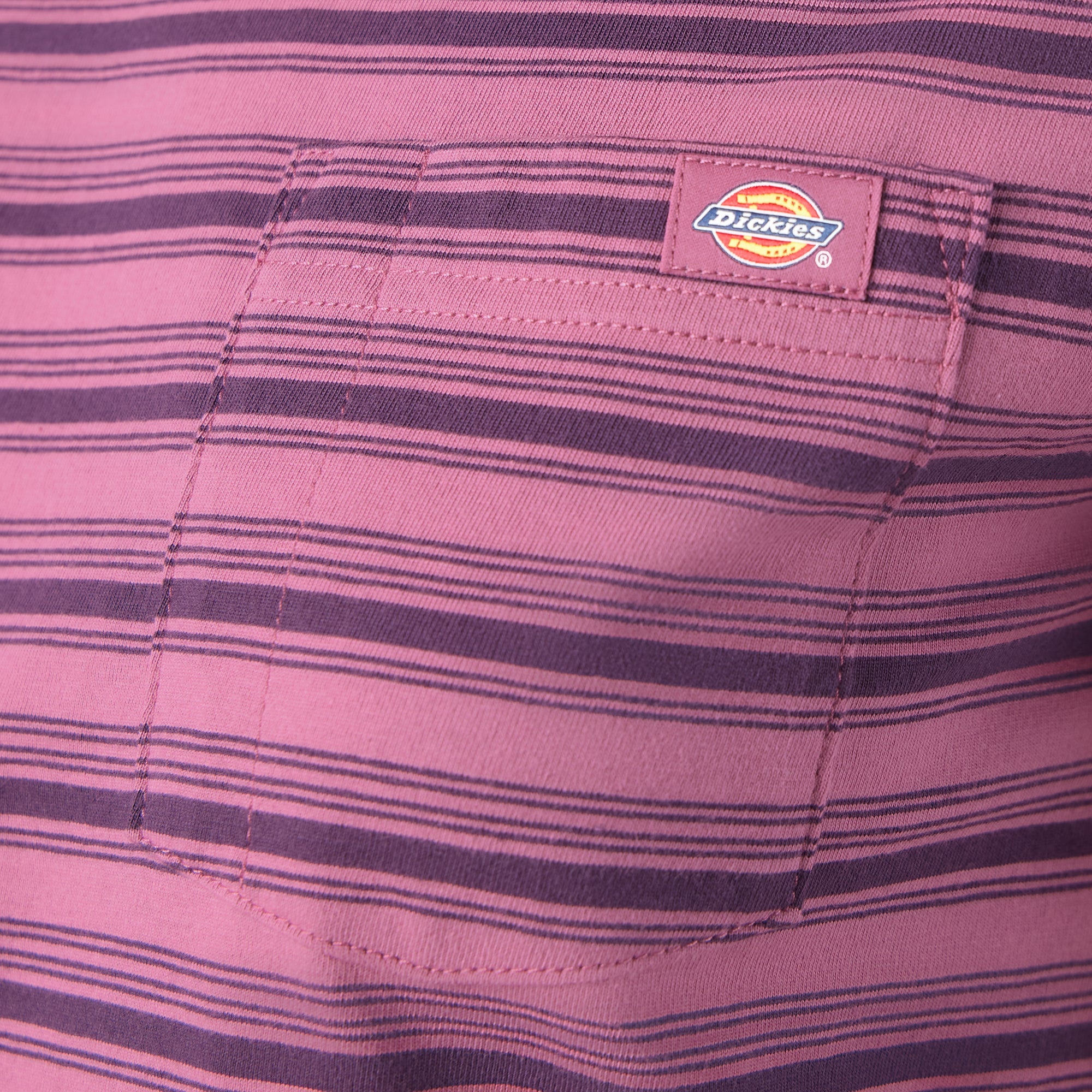 "Women's Large Striped Cropped Pocket T-Shirt"