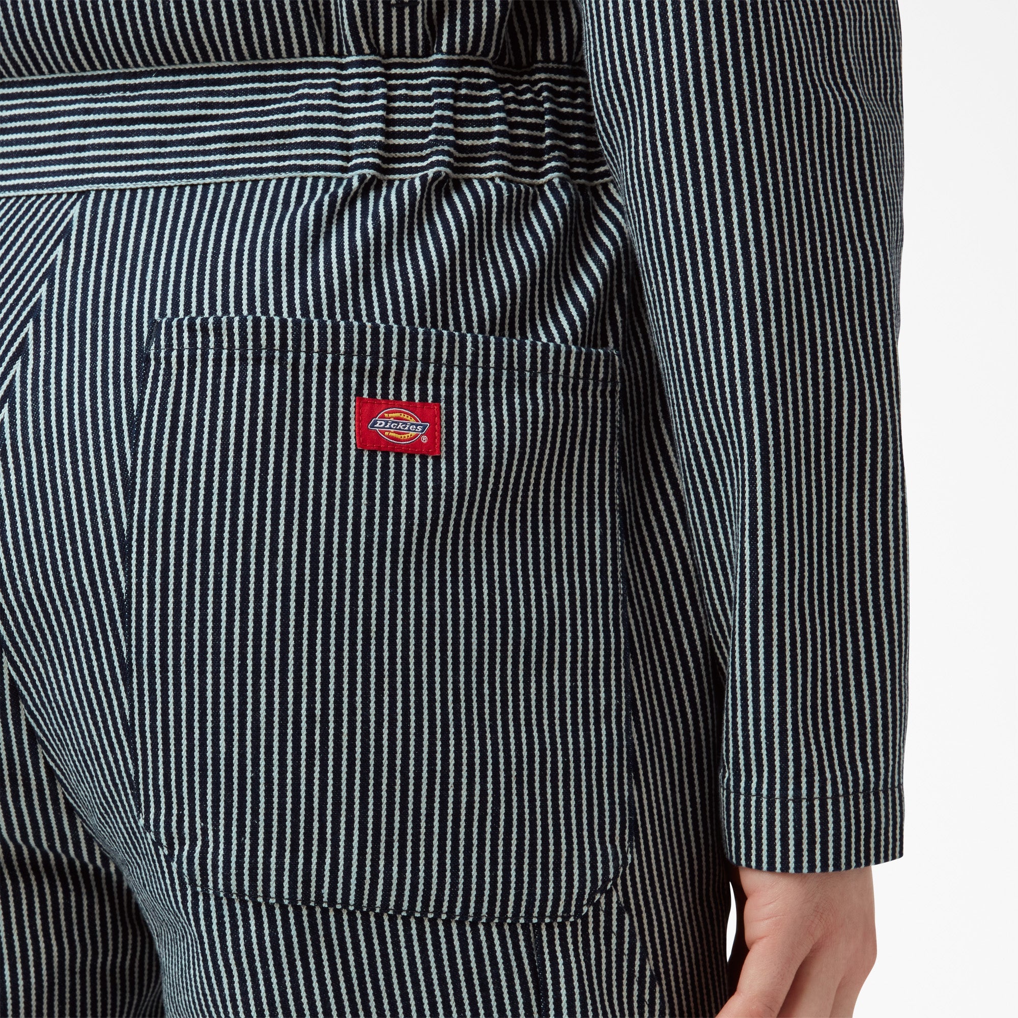 "Women's Relaxed Fit Long Sleeve Hickory Stripe Coveralls"