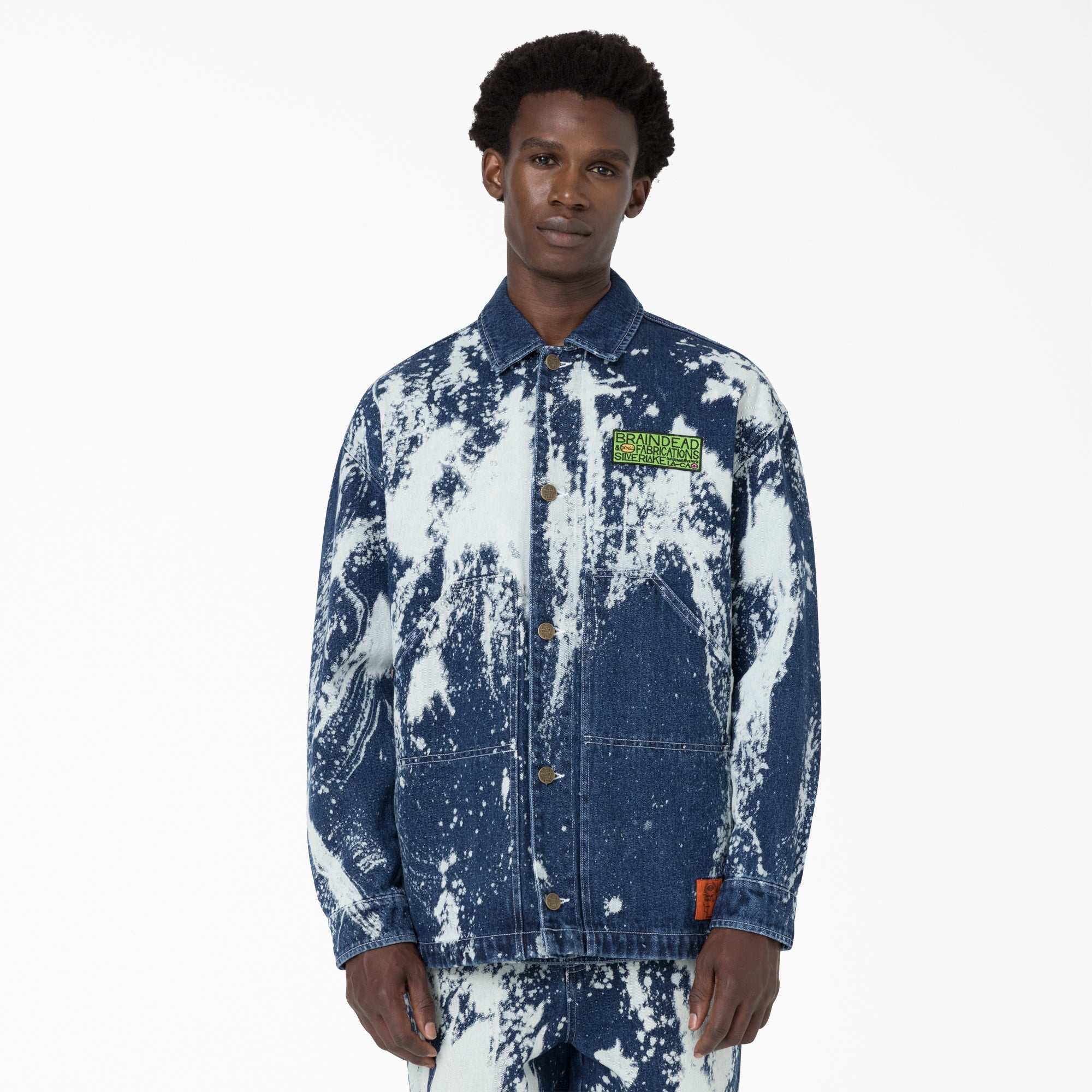 "Brain Dead Bleached Denim Jacket"