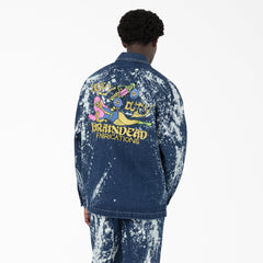 "Brain Dead Bleached Denim Jacket"