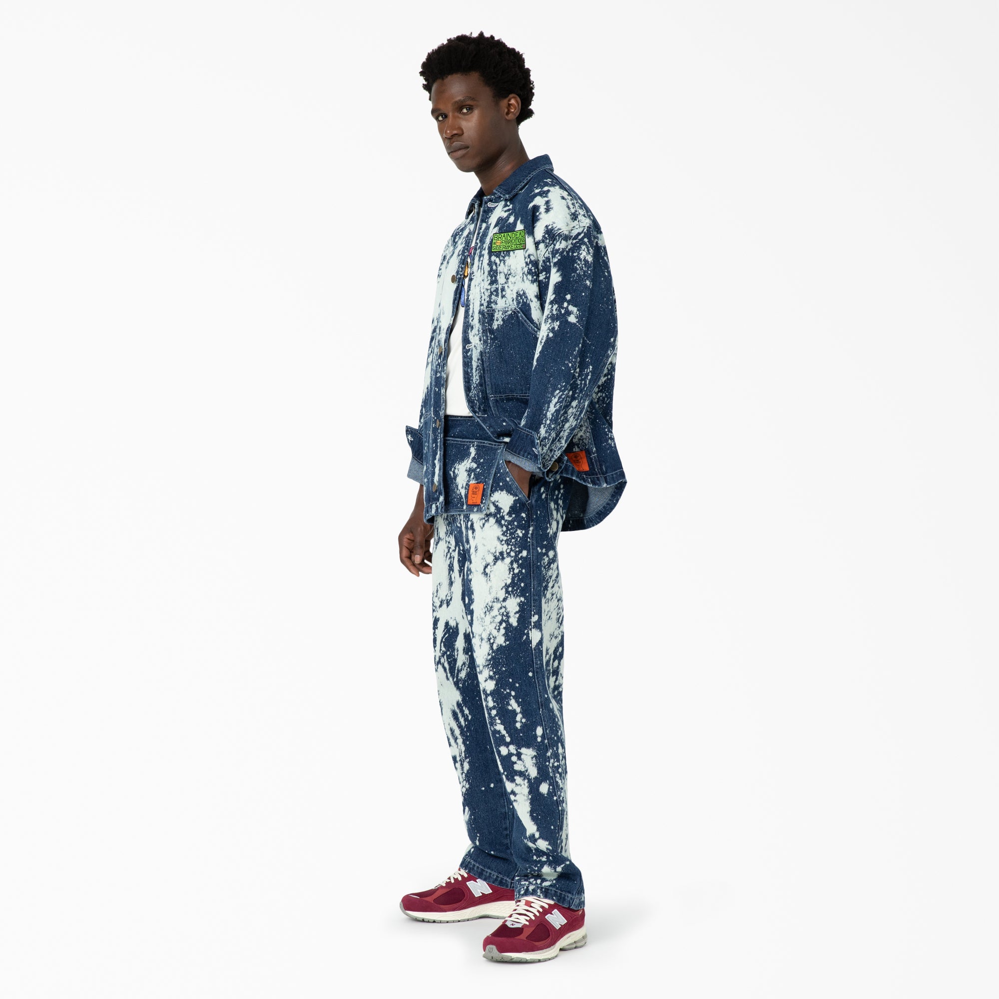 "Brain Dead Bleached Denim Jacket"