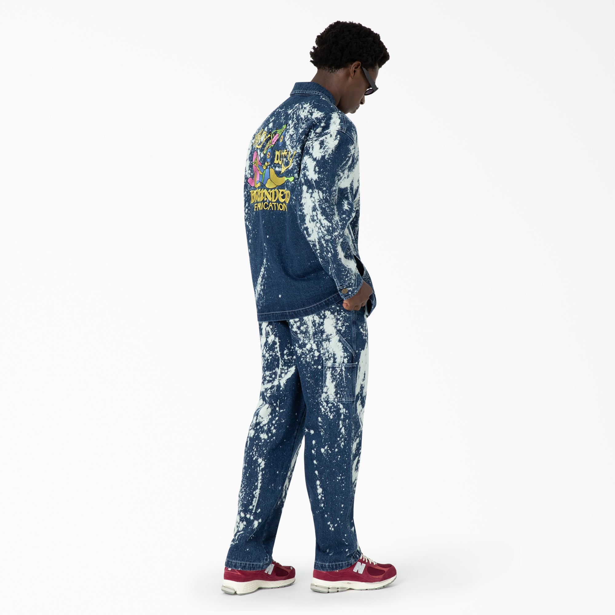 "Brain Dead Bleached Denim Jacket"