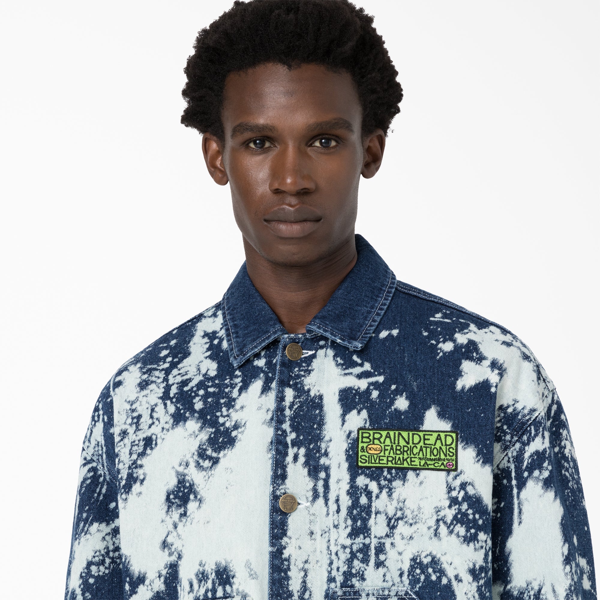 "Brain Dead Bleached Denim Jacket"