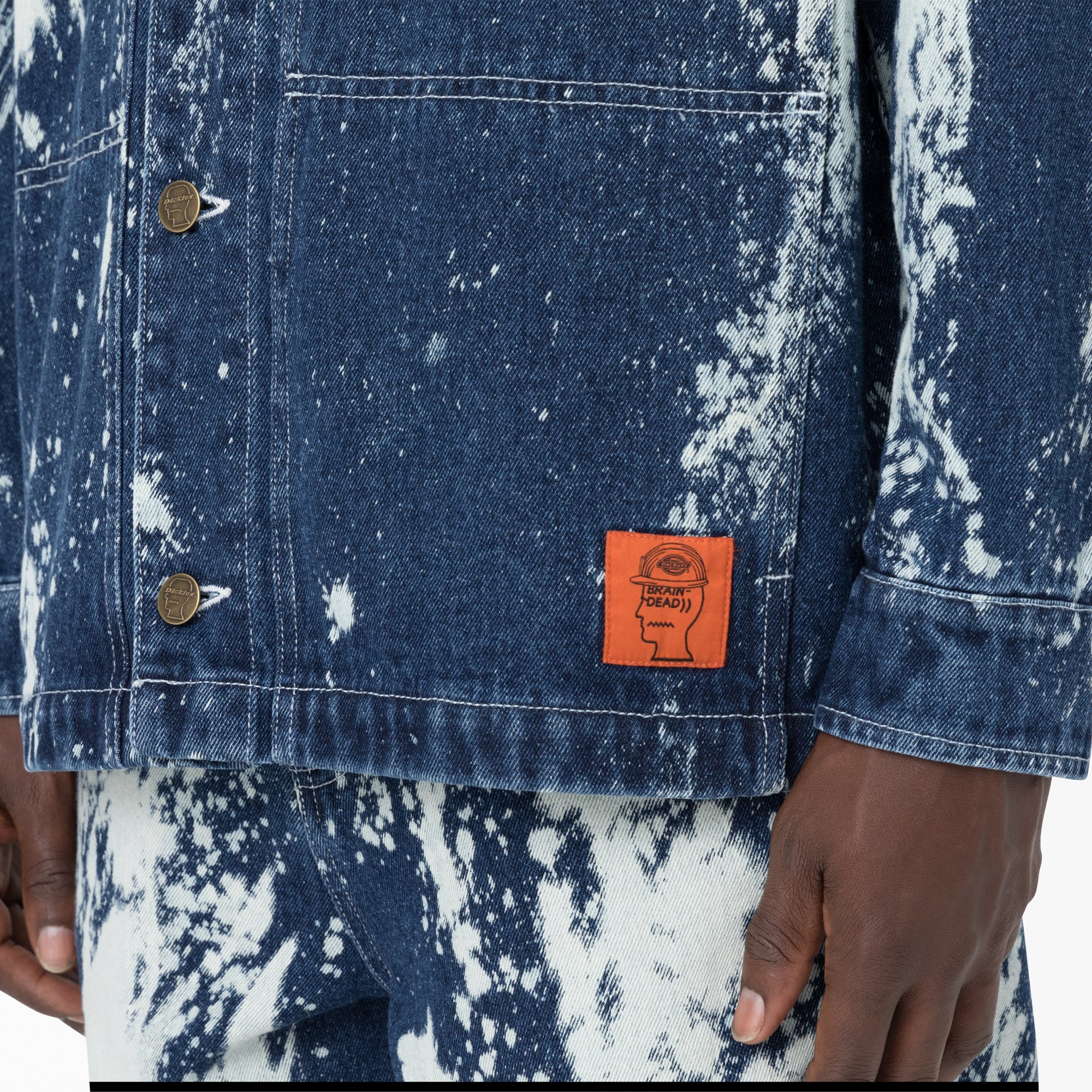 "Brain Dead Bleached Denim Jacket"