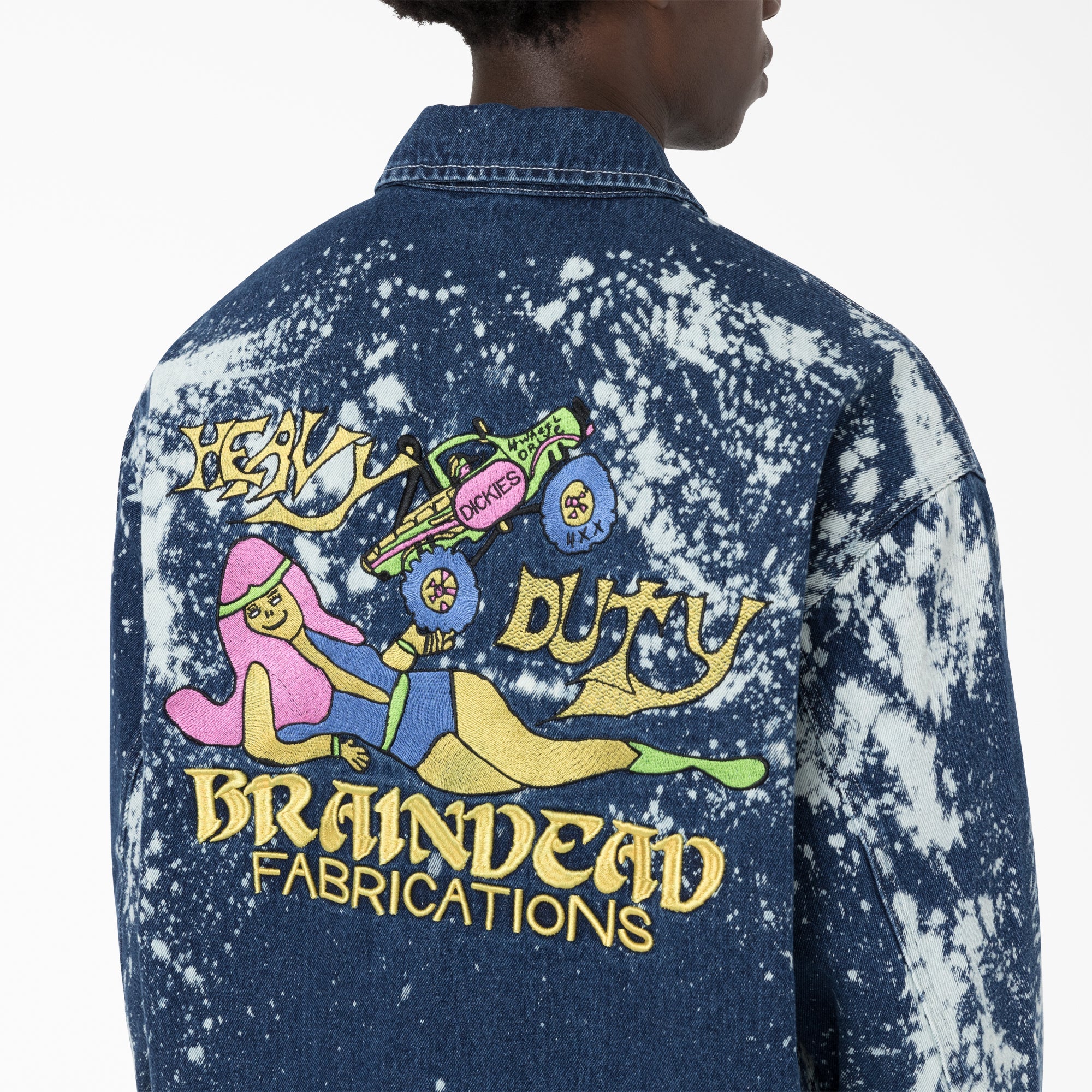 "Brain Dead Bleached Denim Jacket"