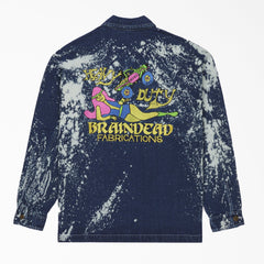 "Brain Dead Bleached Denim Jacket"