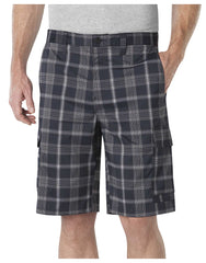 "Performance Flex 11"" Relaxed Fit Plaid Cargo Shorts"