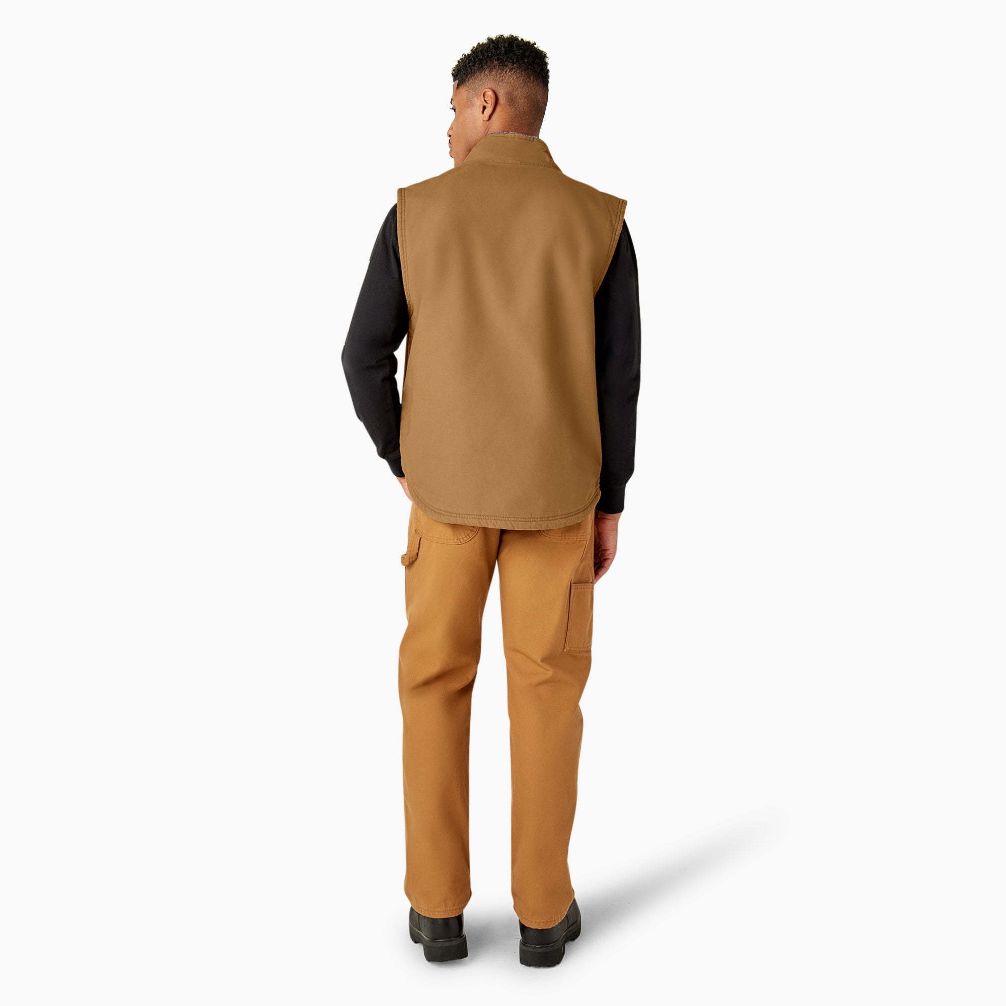 "Duck Canvas High Pile Fleece Lined Vest"