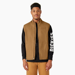 "Duck Canvas High Pile Fleece Lined Vest"