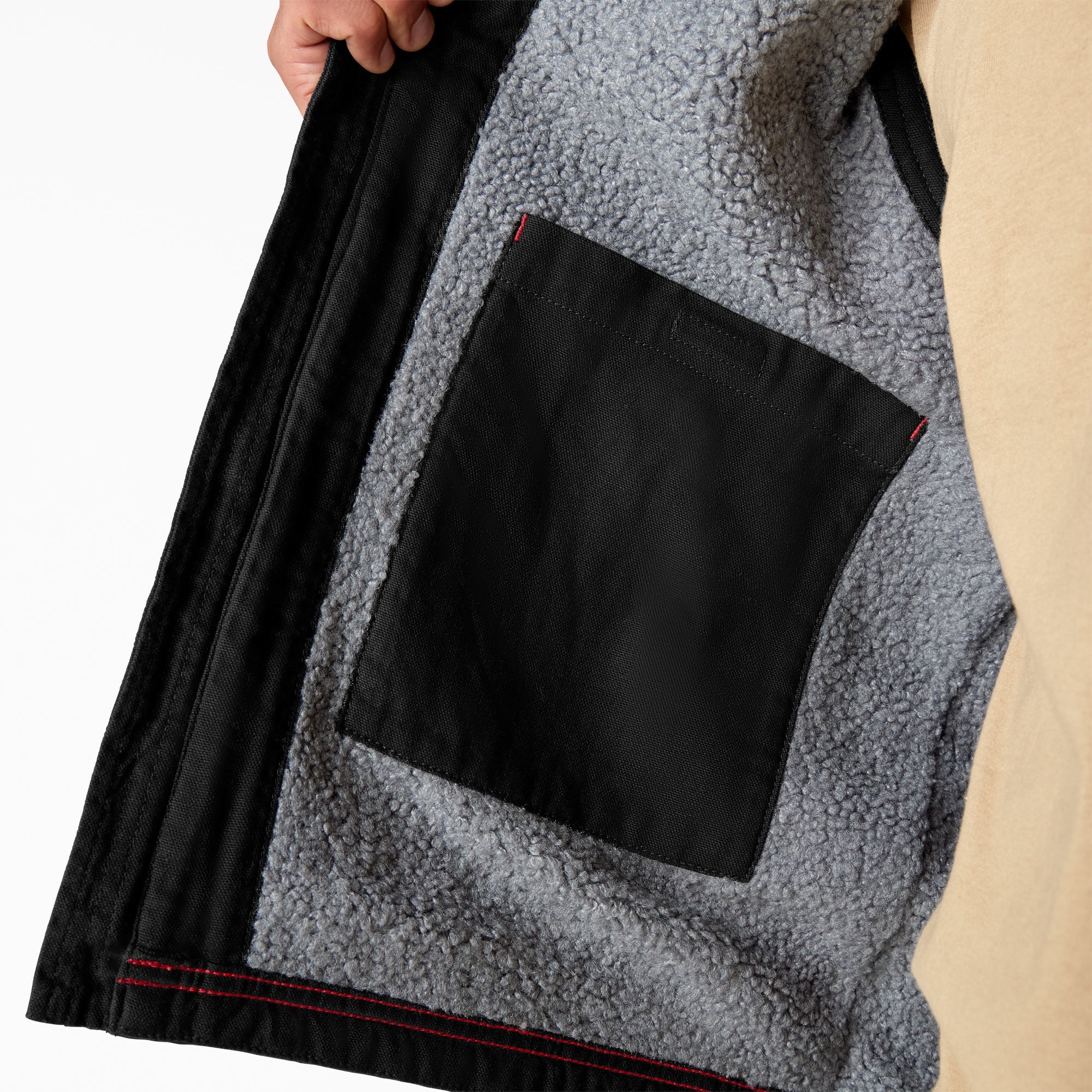 "Duck Canvas High Pile Fleece Lined Vest"