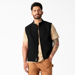 "Duck Canvas High Pile Fleece Lined Vest"