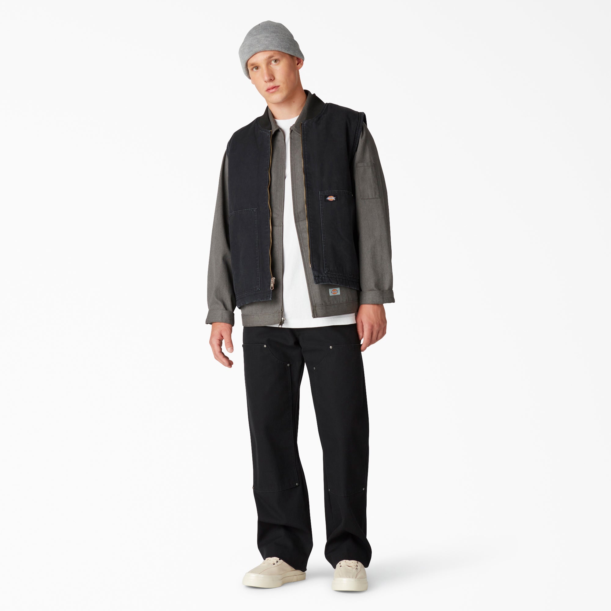 "Stonewashed Duck High Pile Fleece Lined Vest"