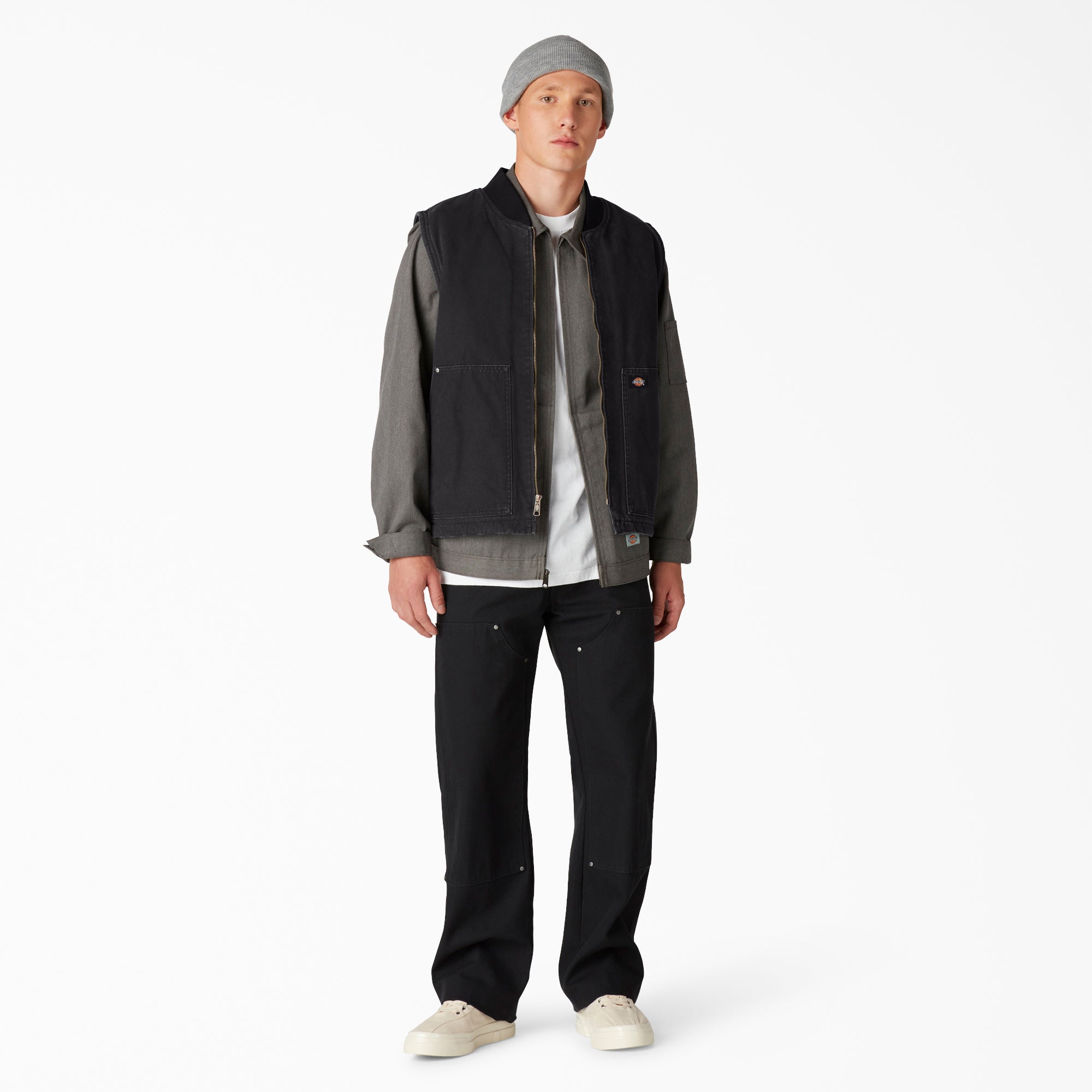 "Stonewashed Duck High Pile Fleece Lined Vest"