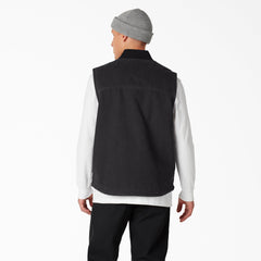 "Stonewashed Duck High Pile Fleece Lined Vest"