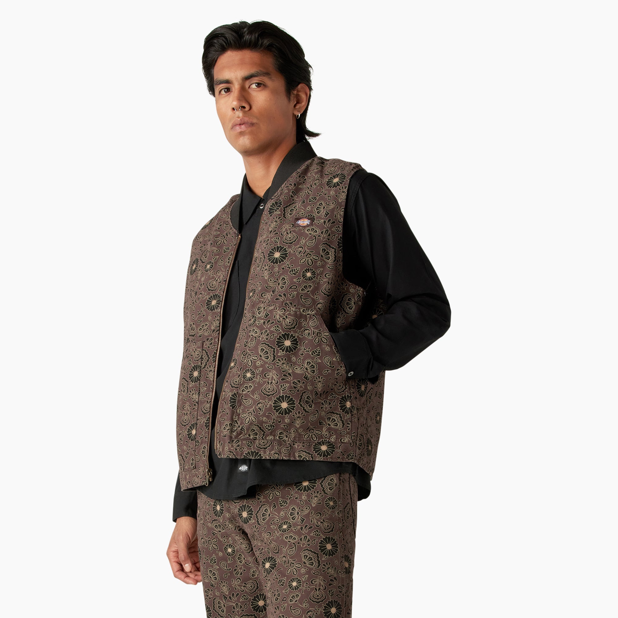"Ellis Floral Print Reversible Vest"