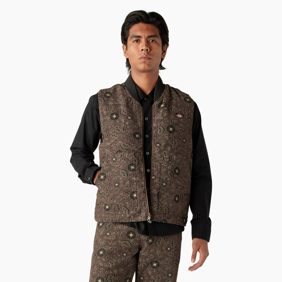 "Ellis Floral Print Reversible Vest"