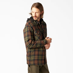 "Flannel Hooded Shirt Jacket"