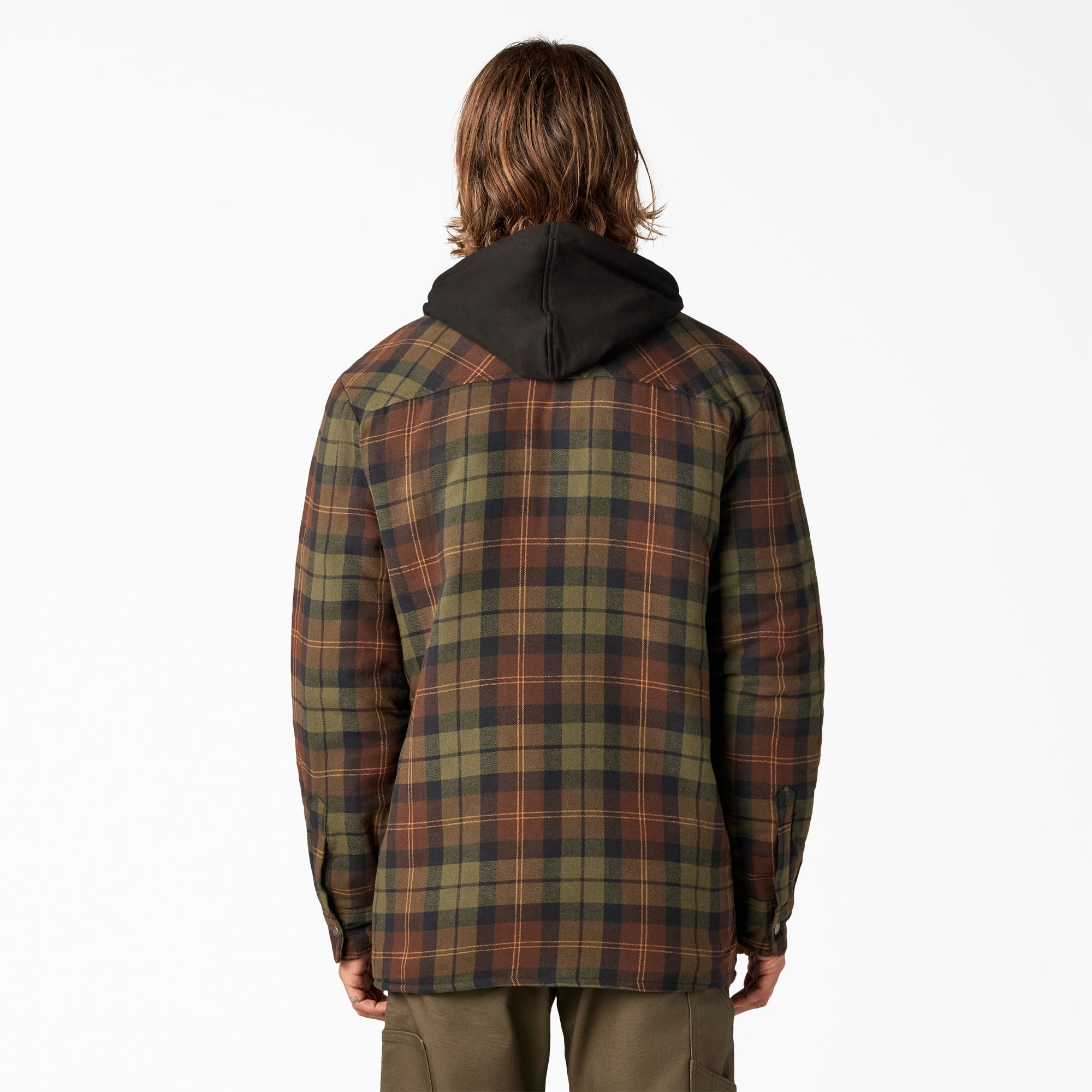 "Flannel Hooded Shirt Jacket"