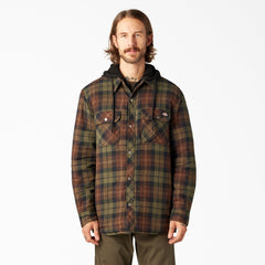"Flannel Hooded Shirt Jacket"