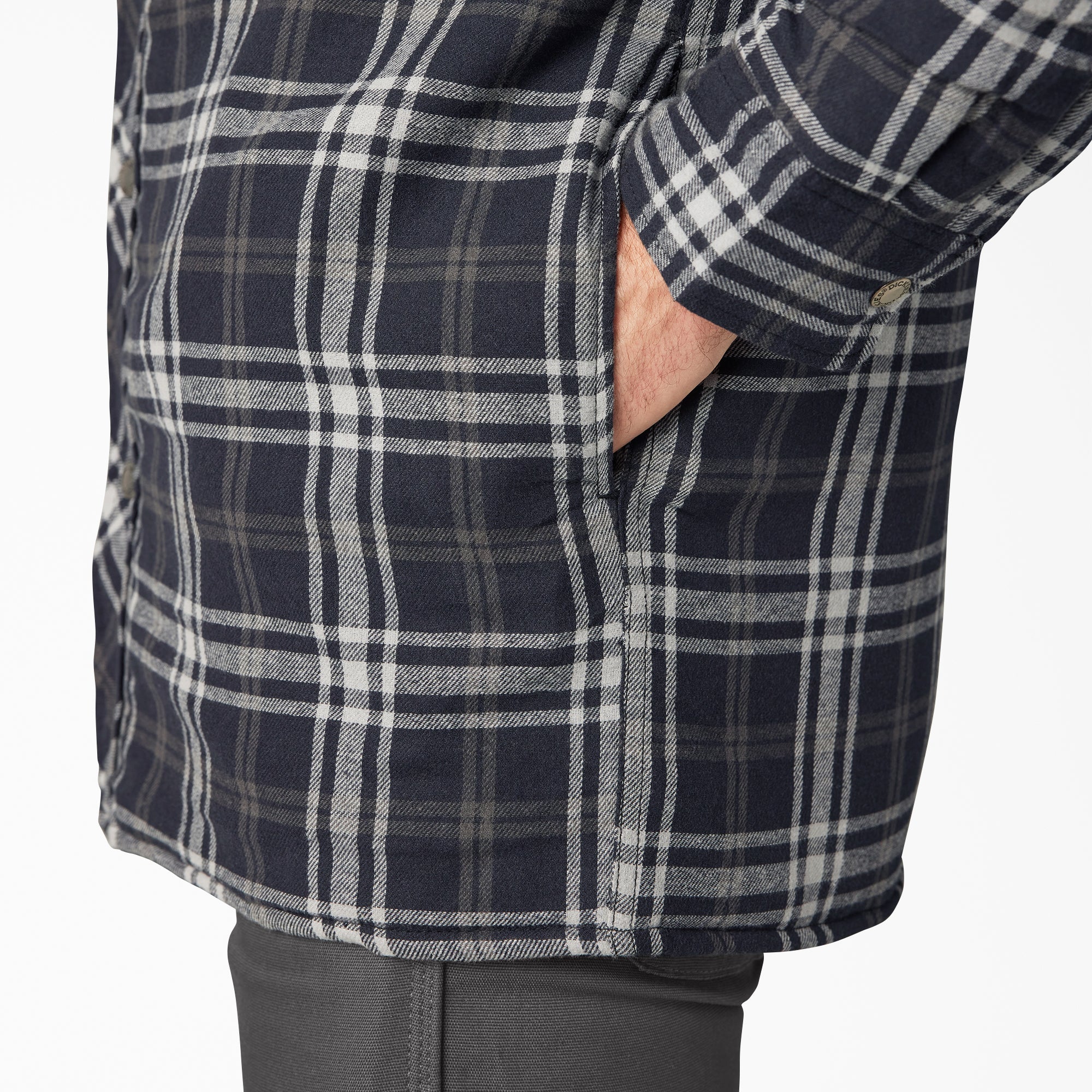 "Flannel Hooded Shirt Jacket"