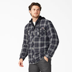 "Flannel Hooded Shirt Jacket"