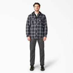 "Flannel Hooded Shirt Jacket"